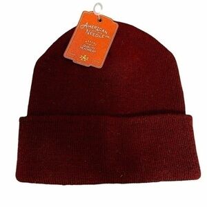 American Needle Terrain Knit Dark Red Beanie New With Tags
